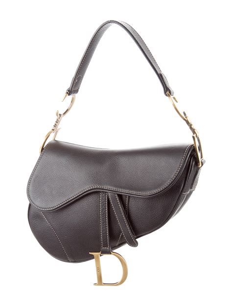 dior black saddle bag with strap|authentic christian dior saddle bag.